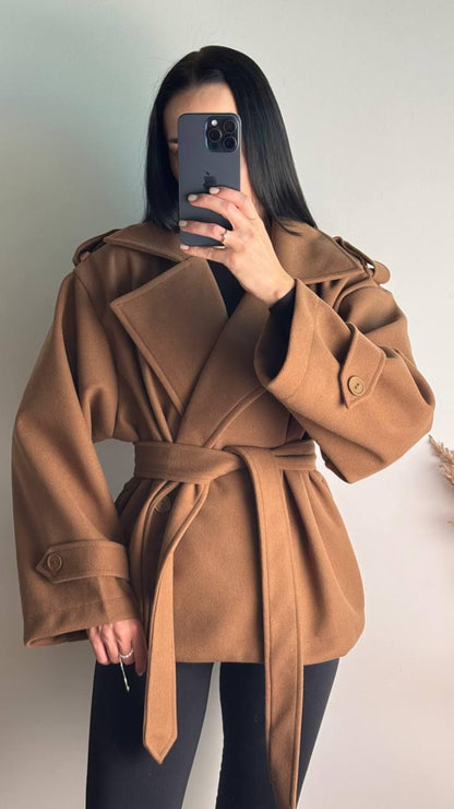 Trench-coat beige pour femme